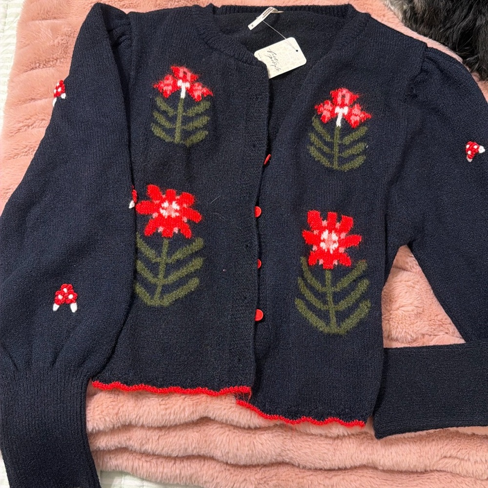Free People Nonna Knit Cardi